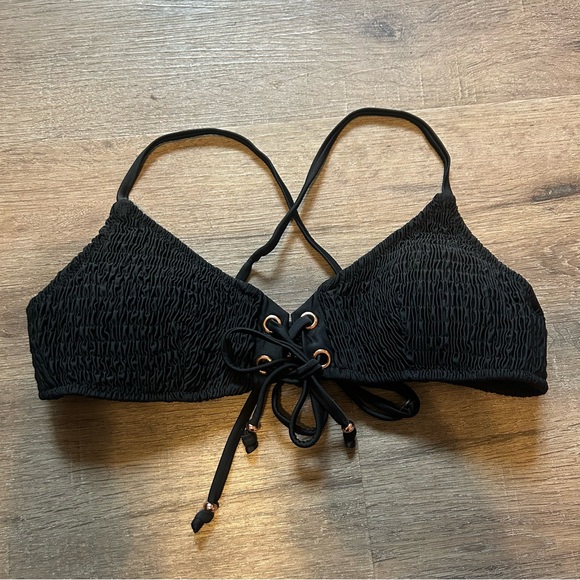 Fox Swim Black Bikini Top S EUC - Picture 1 of 7